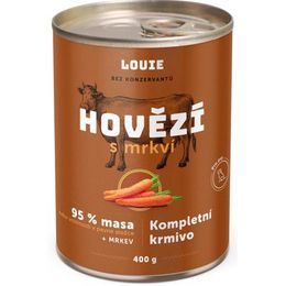 Louie konzerva pro psy hovězí s mrkví 400 g