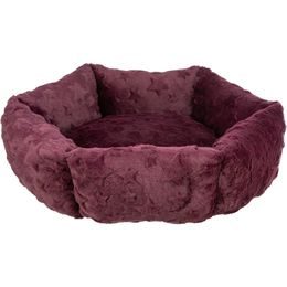 TRIXIE Xmas Bed Stars vánoční kulatý pelech s okrajem bordó