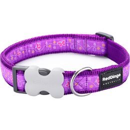 Red Dingo Obojek 12 mm x 20-32 cm Butterfly Purple