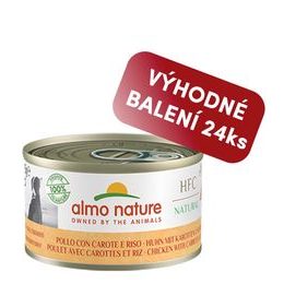 Almo Nature HFC Natural DOG Kuřecí s mrkví a rýží 95g výhodné balení 24ks