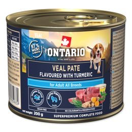 Ontario Konzerva Adult telecí pate s příchutí kurkumy 200g