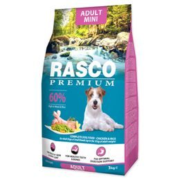 Rasco Premium Krmivo Adult Mini kuře s rýží 3kg