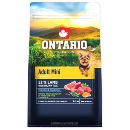 Ontario Krmivo Adult Mini Lamb & Brown Rice 0,75kg