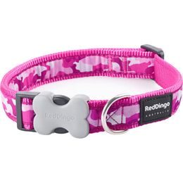 Red Dingo Obojek 12 mm x 20-32 cm Camouflage Hot Pink