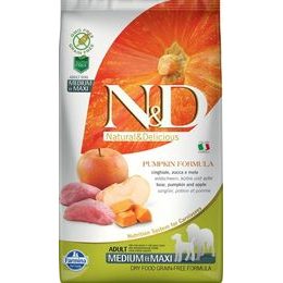N&D PUMPKIN Dog GF Wild Boar & Apple Adult Medium & Maxi 2,5 kg