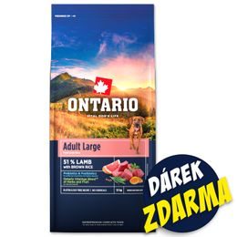 Ontario Krmivo Adult Large Lamb & Brown Rice 2x12kg+Barel ZDARMA