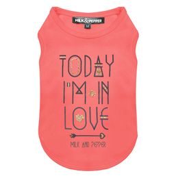 Milk&Pepper Tričko pro psa s nápisem růžové 19 cm
