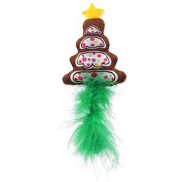 Magic cat Hračka Winter Tale vánoční stromeček s pírkem 15cm
