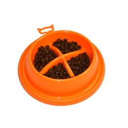 Argi Plastová miska proti hltání s protiskluzem oranžová 21,5 x 20,5 x 5,5 cm