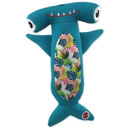 Dog fantasy Hračka Water Float kladivoun plovoucí s PET lahví tyrkysová 33cm