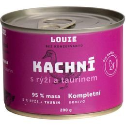 Louie konzerva pro kočky kachní s rýží a taurin 200g