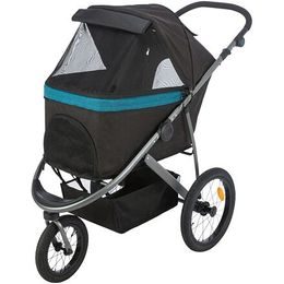 Trixie Kočárek BUGGY na vzduchových pneu 60x112x120cm nosnost 20kg černá/petrolejová