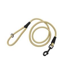 Aminela Vodítko lano s kůží černé kování béžová