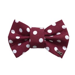 FUNKY DOG Bordó psí motýlek s puntíky