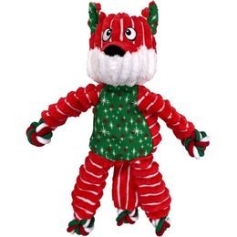 Kong Hračka vánoční Holiday Floppy Knots Fox S/M