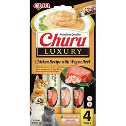 Inaba Churu Cat Luxury kuře s hovězím masem Wagyu 4x14g