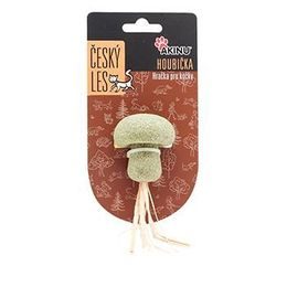 Akinu ČESKÝ LES Houbička se šantou kočičí hračka pro kočky 13 x 5 cm