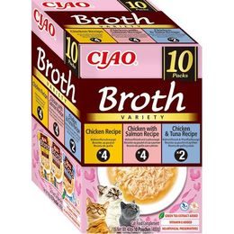 Inaba Ciao Broth kuře a ryba multipack 10x40 g