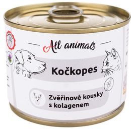 All Animals Kočkopes konzerva zvěřinové kousky s kolagenem 200g