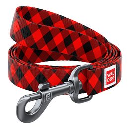 WAUDOG Vodítko nylonové Červená kostka