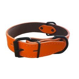 BAFPET Obojek HERRY obšitý černé kování oranžová