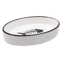 Magic Cat Miska keramická ovál s rybkou 16x11x3cm