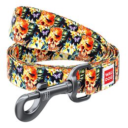 WAUDOG Vodítko nylonové Elegantní lebka 122cm/1,5cm