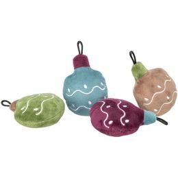 TRIXIE Xmas Tree Ball vánoční baňka plyšová hračka s catnipem 10 cm různé vzory
