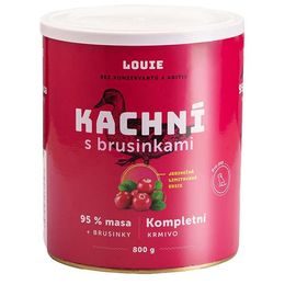 Louie konzerva pro psy kachní s brusinkami 800 g