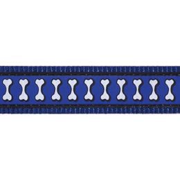 Red Dingo Vodítko přepínací 20 mm x 2 m Bones Rfx Tmavě Modrá