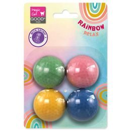 Magic Cat Hračka Rainbow Relax míček pěnový ⌀ 4cm mix barev 4ks