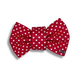 FUNKY DOG Červený psí motýlek s puntíky