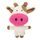 Reedog Plush Cow pískací hračka cordura + plyš 17 cm