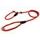 BAFPET Předváděcí vodítko lano šité kůží červená