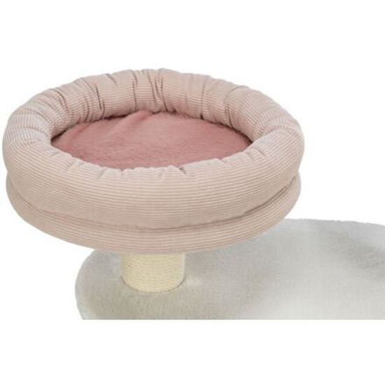 Trixie Škrabadlo ISABELLA 70cm oválná základna 2 patra tunel lůžko bílá/antická růžová