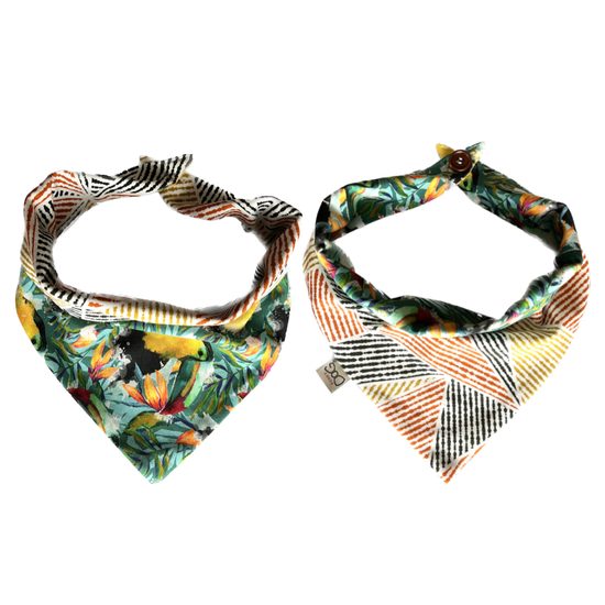 FUNKY DOG Barevný šátek s tukany