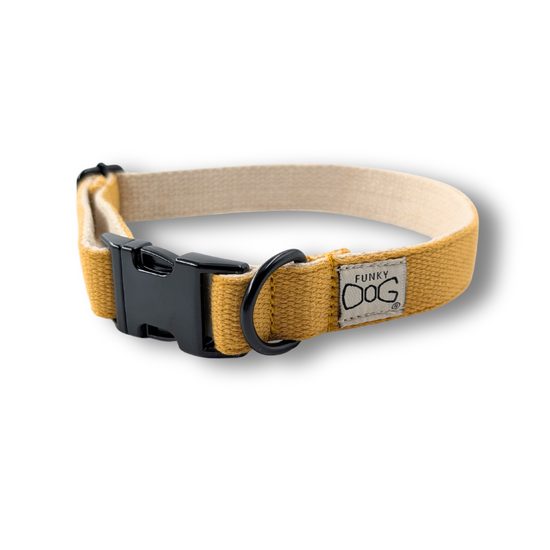 FUNKY DOG Konopné přepínací vodítko pro psa 3 m hořčicová barva