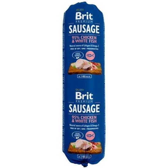 Brit salám Sausage Chicken & White Fish 800 g