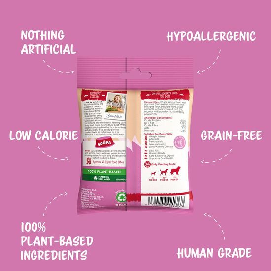 Soopa Pets Soopa Healthy Bites Cupcake s jahodami a kokosem 50 g