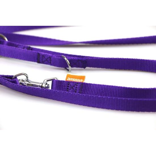 Aminela popruhové přepínací vodítko 15mm/220cm fialové