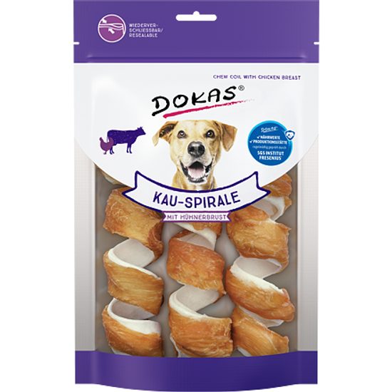 Dokas Spirály z hovězí kůže obalené kuřecím masem 110 g