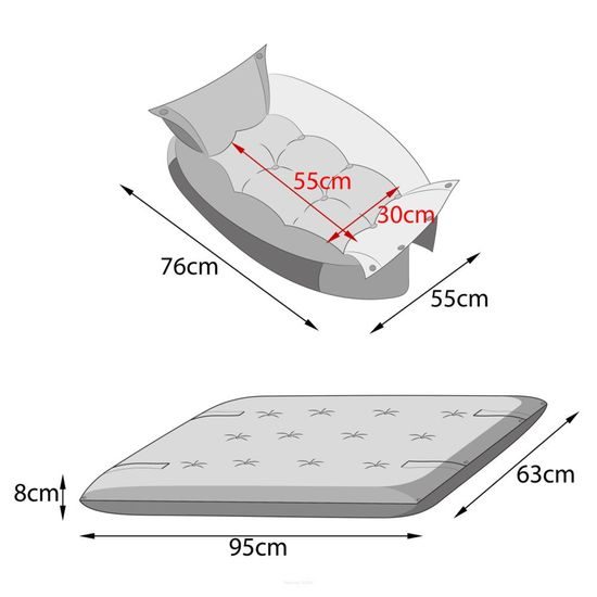 Reedog pelíšek Twice béžový