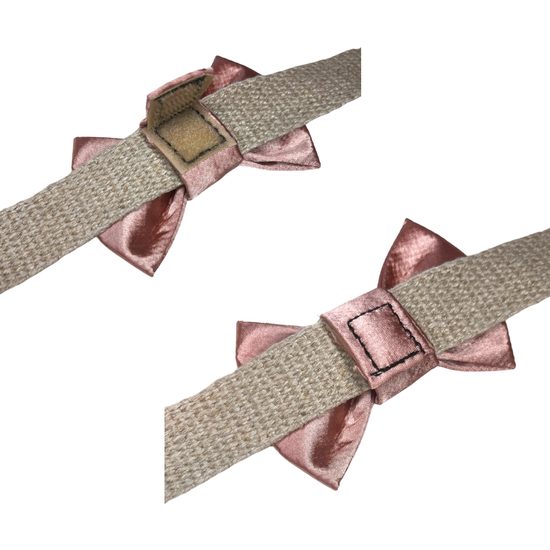 FUNKY DOG Svatební psí motýlek saténový světle růžový