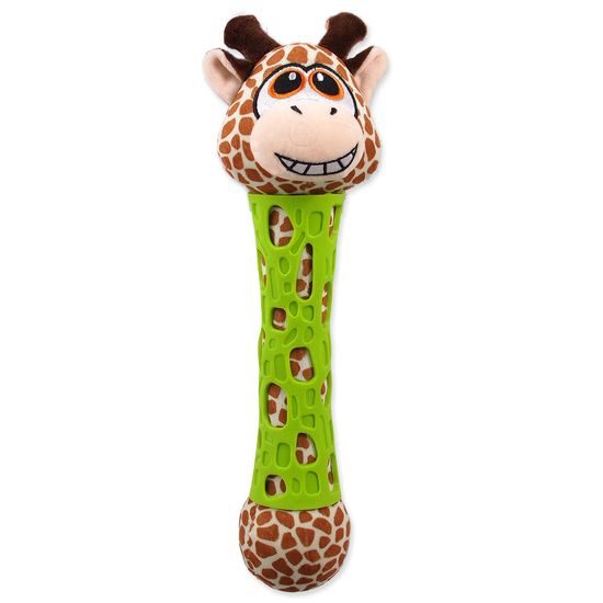 BeFun Hračka žirafa plyšová s TPR gumou pro štěně 39cm
