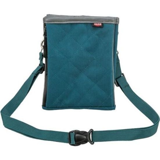 Trixie TWIN taštička na pamlsky 15x18x2,5cm bavlna/polyester petrolejová