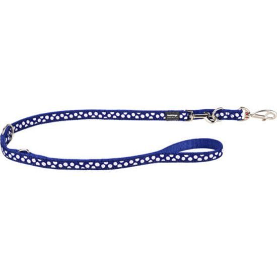 Red Dingo Vodítko přepínací 12 mm x 2 m White Spots on Navy
