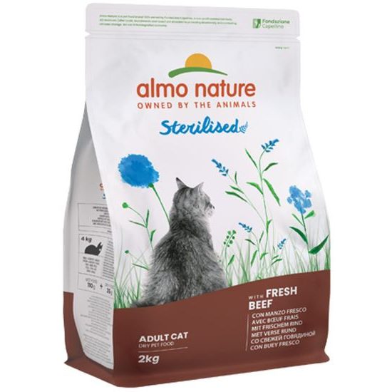 Almo Nature Sterilised pro kastrované kočky s čerstvým hovězím 2kg
