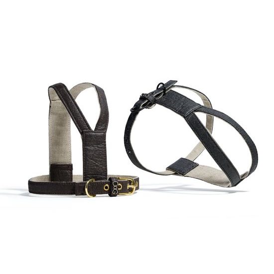 FUNKY DOG Černý Piñatex postroj