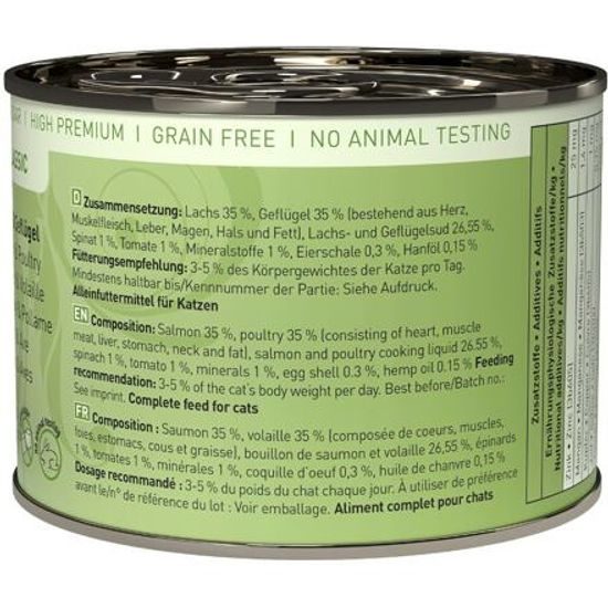 Catz finefood Konzerva CF No.5 s lososem a drůbežím masem 200g