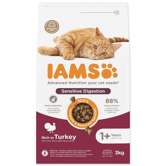 IAMS Krmivo Cat Adult Turkey 3kg
